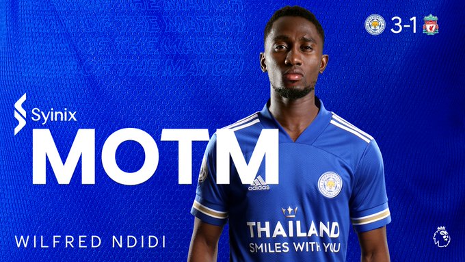 Wilfred Ndidi voted Leicester City Man of the Match against Liverpool