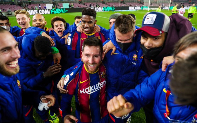 See the best reactions as Barcelona produce incredible comeback to reach Copa Del Rey final