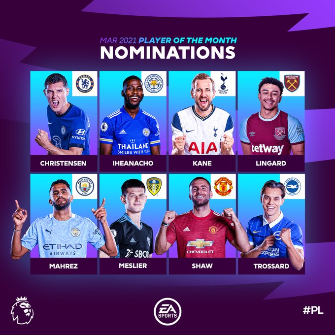 Super Eagles forward Kelechi Iheanacho nominated for Premier League Player and Goal of the Month awards (video)