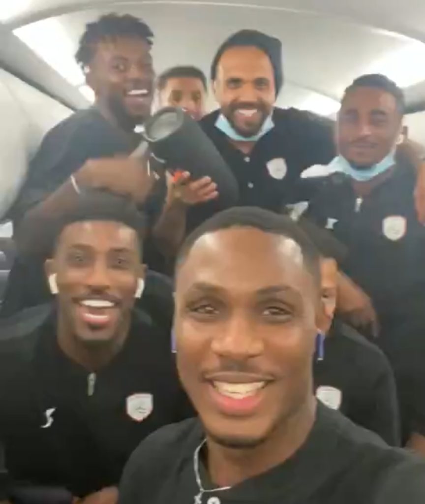 Watch Odion Ighalo and Al Shabab players vibe to Davido’s hit track🤗! video👇