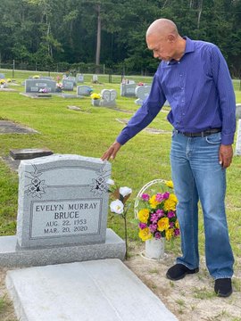 Senator Ben Murray-Bruce visits burial site of wife on 1 year anniversary (photo)