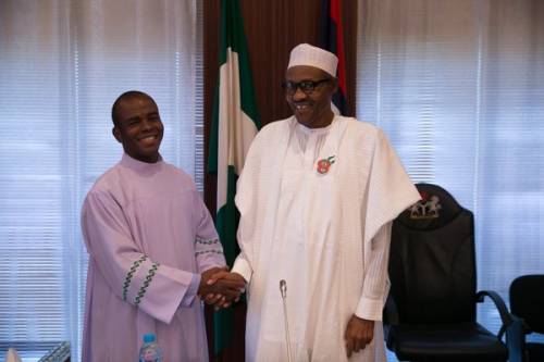 He is angry because he didn’t get Federal Government contracts! – President Buhari slams Catholic Priest, Father Mbaka!