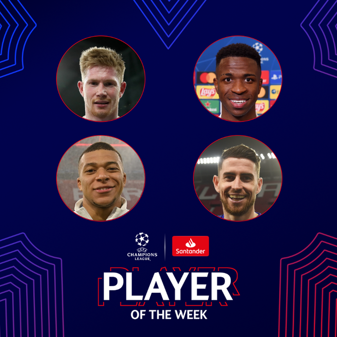Here are the Champions League Player of the Week nominees