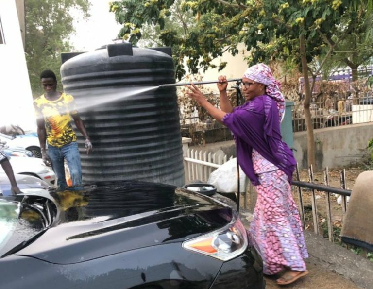 Meet Asma’u Pate, the only woman involved in car wash business in Kano