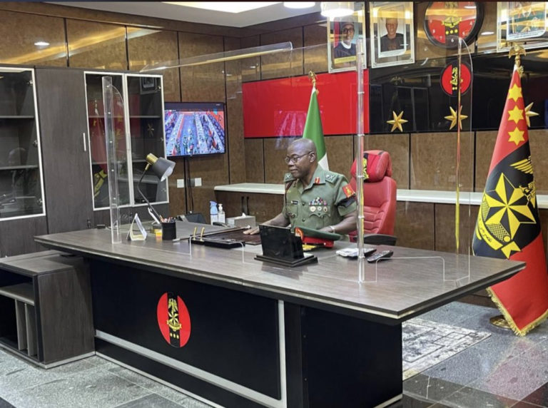 Major General Farouk Yahaya resumes office as Chief of Army Staff (photos/video)