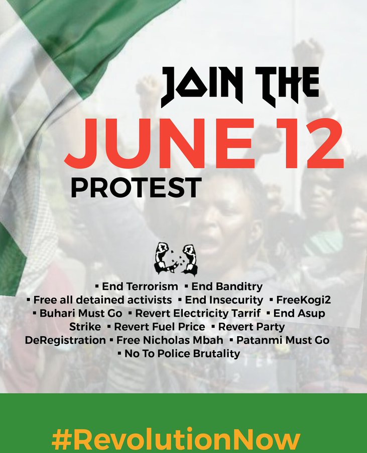 #June12protest trends following Twitter ban in Nigeria! See reactions👇