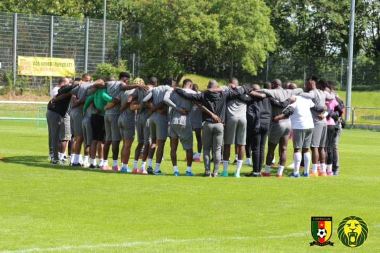 [In pictures] See Cameroon’s Indomitable Lions in last training before Super Eagles game