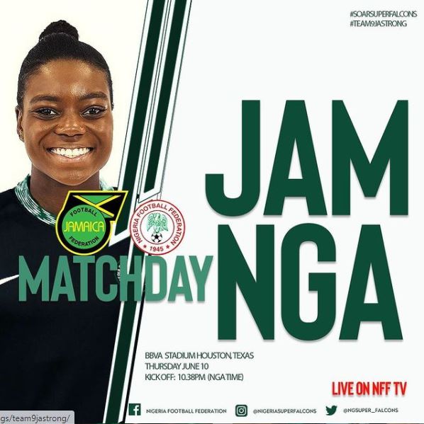 When and Where to watch Super Falcons of Nigeria vs Jamaica