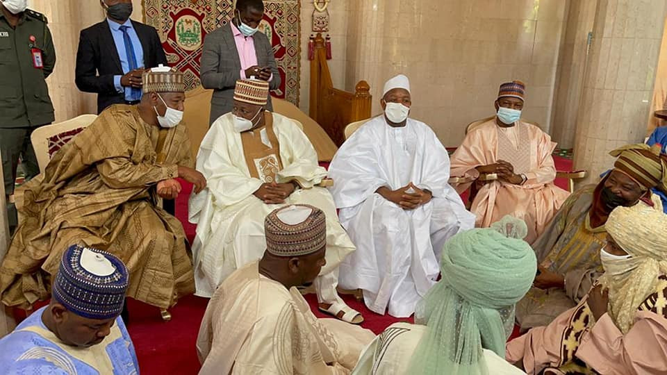 APC officials, Governors, Ministers arrive Kano’s palace for Yusuf Buhari’s wedding