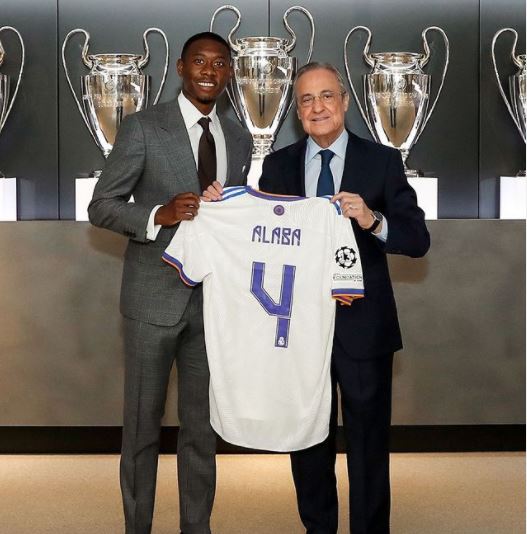 David Alaba reveals why he chose the No 4 jersey at Real Madrid (photo)