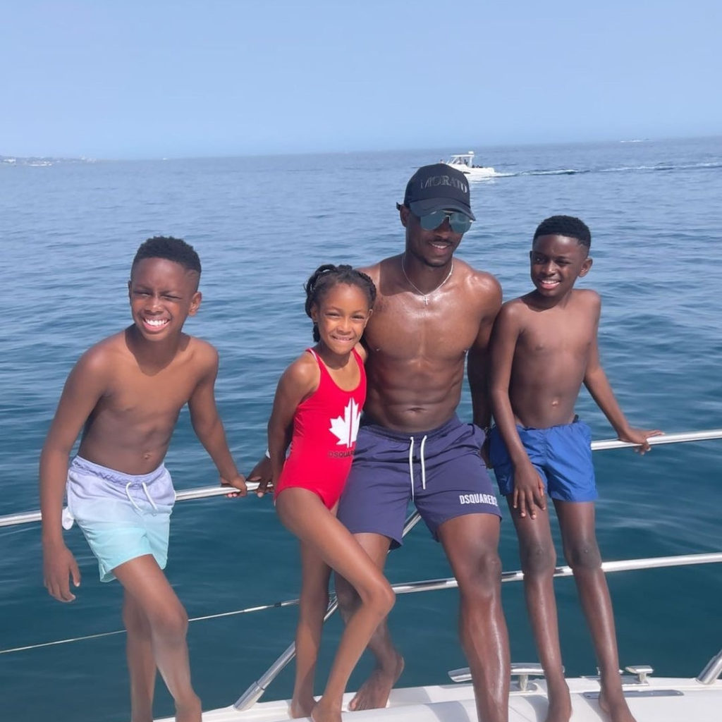 Odion Ighalo shows off kids on vacation (photos)
