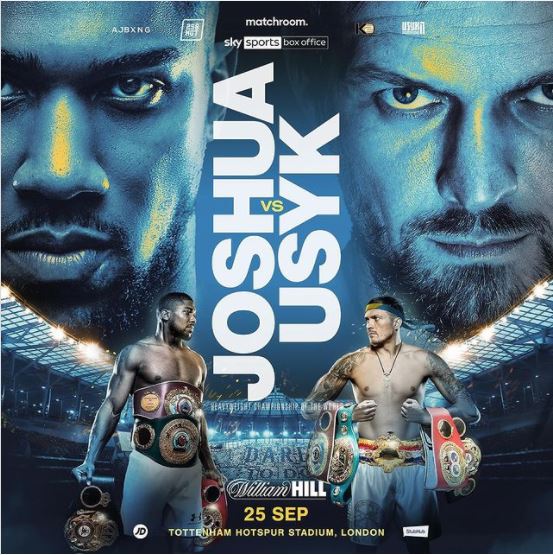 Anthony Joshua to defend titles against Oleksandr Usyk on September 25th