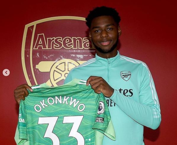 Nigerian born Arthur Okonkwo signs 3-year extension with Arsenal (photos)