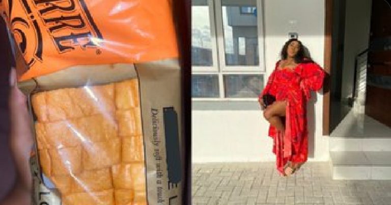 Lady complains bitterly after buying a loaf of bread for N5,500