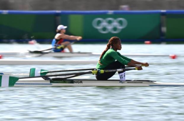 Nigeria’s Toko Esther qualifies to semifinals in the Rowing event at Tokyo 2020