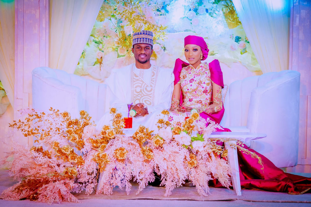 Yusuf Buhari And Wife Zahra Hosted By President And Vice President After Wedding Photos
