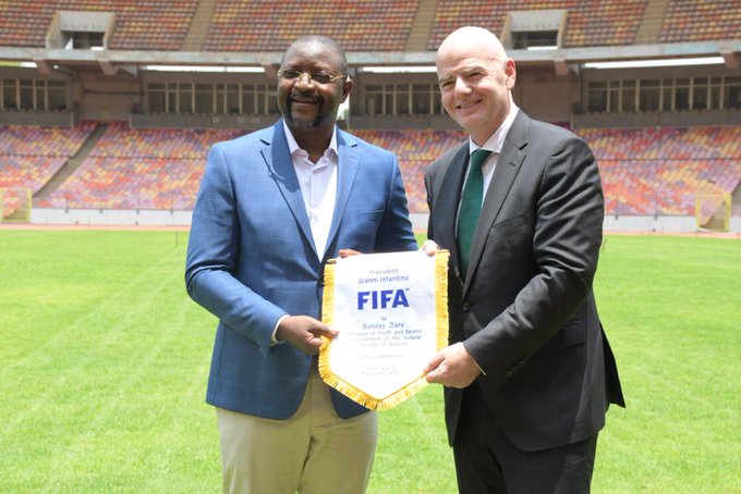 FIFA President lauds Buhari for commitment to Sports development and infrastructure
