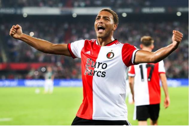 Nigerian striker Cyriel Dessers on target for Feyenoord against NEC