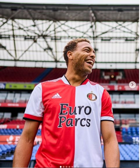 Super Eagles striker Cyriel Dessers unveiled at Feyenoord (photos)