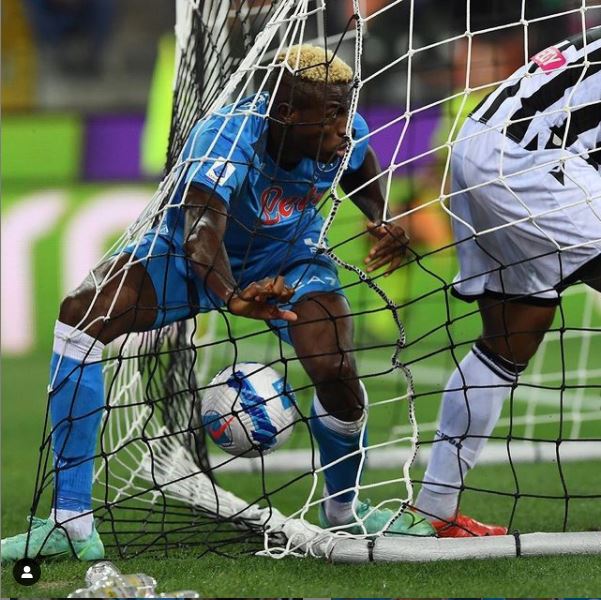 Watch Victor Osimhen score for Napoli against Udinese (video)
