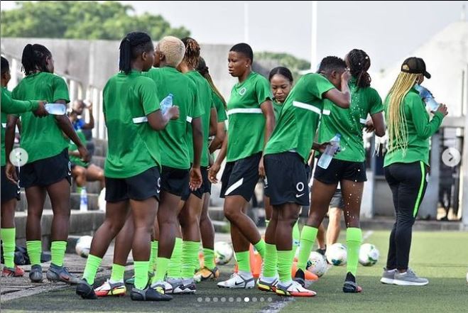 Super Falcons of Nigeria hold 1st training session for Aisha Buhari Cup (photos)