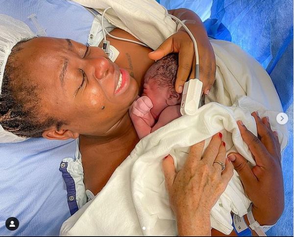 Actress Toyosi Etim-Effiong welcomes baby boy in the U.S (photo)