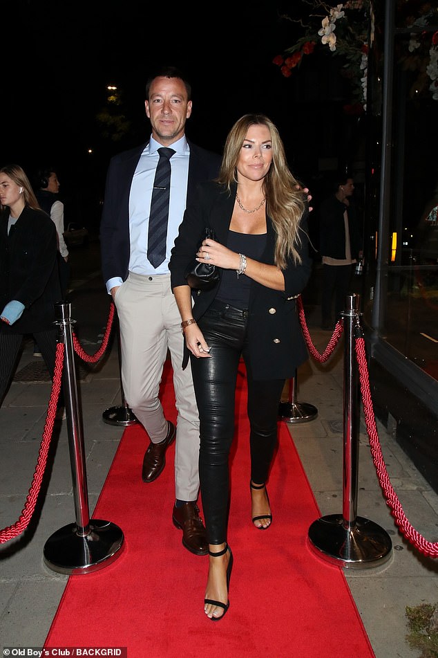 John Terry looks dapper with his stunning wife Toni as they join a slew of stars at Maddox Gallery