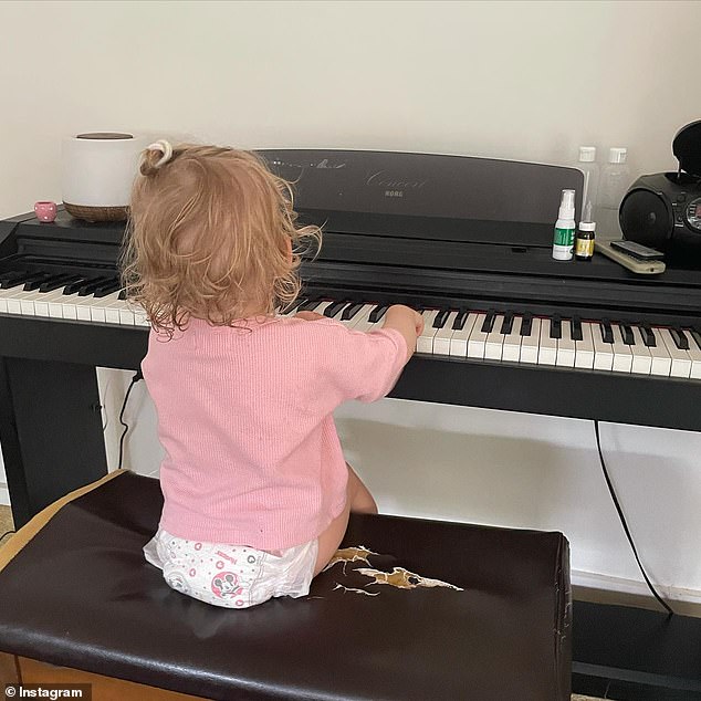 Jasmine Yarbrough shares an adorable image of daughter Harper May enjoying her first piano lesson