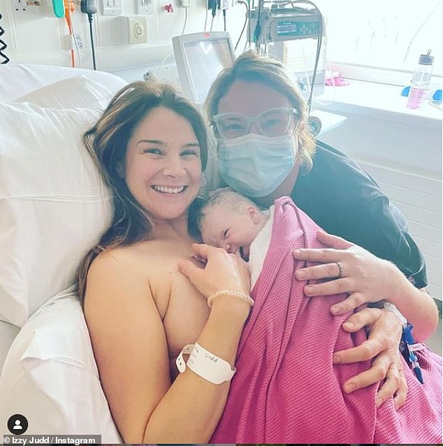 Izzy Judd thanks her midwife as she details ‘tricky’ birth of son Lockie
