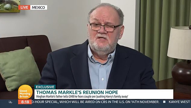 Thomas Markle claims Meghan has ‘disowned both sides of her family’