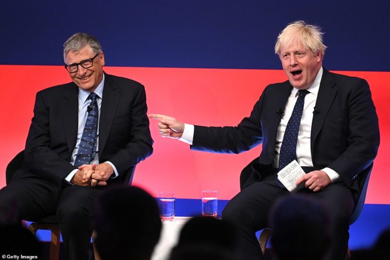 Boris Johnson woos business chiefs including Bill Gates at glitzy conference