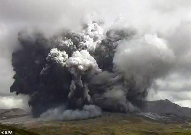 Japan’s Mount Aso erupts, spewing hot gas and ash 11,500ft into the air