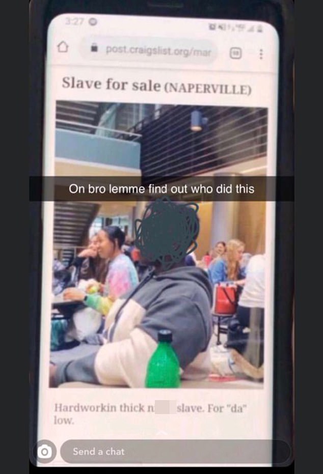 Illinois high school student who posted racist ‘slave for sale’ ad on Craigslist sentenced