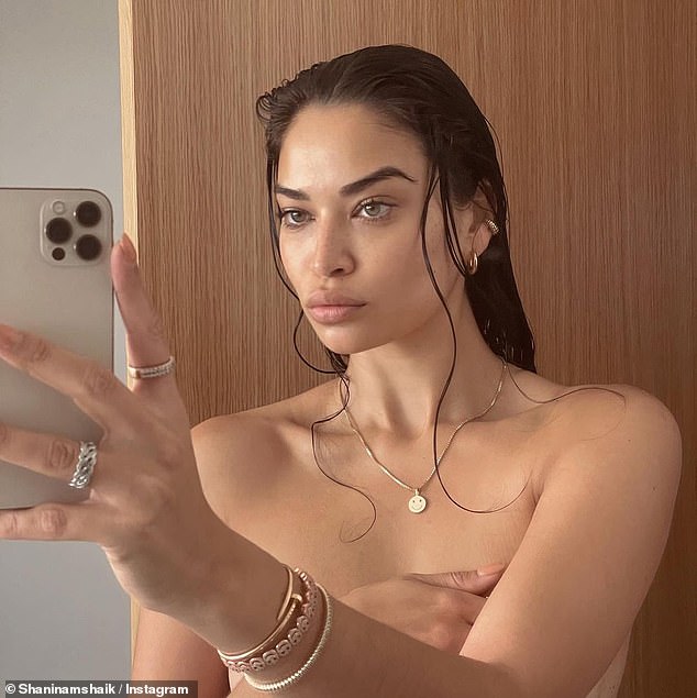 Shanina Shaik leaves nothing to the imagination in naked shower selfies
