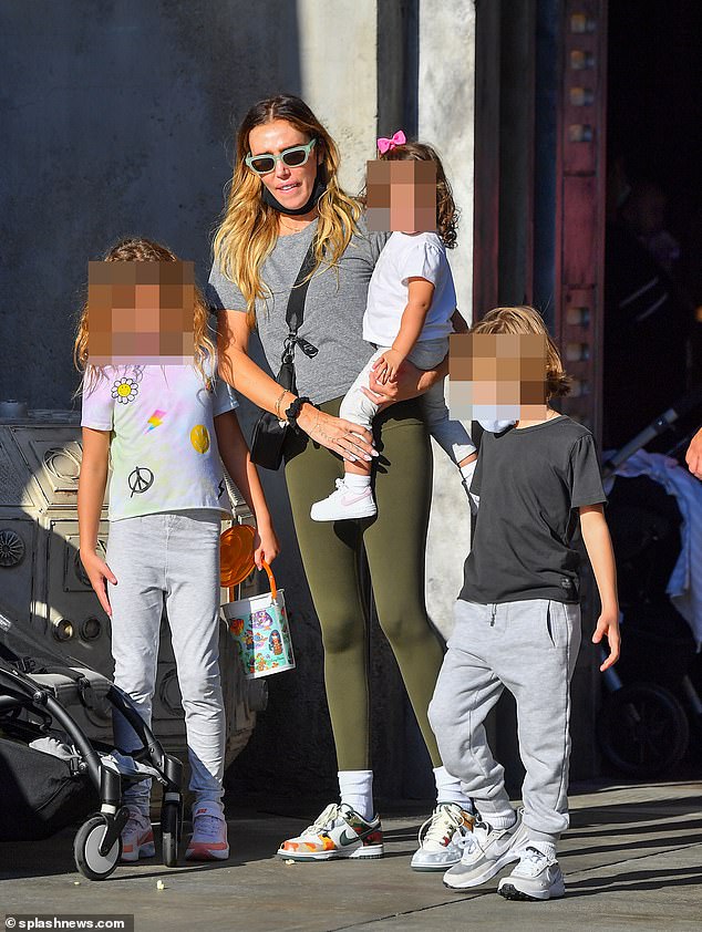 Petra Ecclestone and Sam Palmer enjoy a family day out at Disneyland with their four children