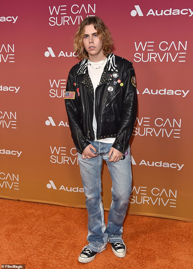 The Kid Laroi rocks leather jacket at We Can Survive concert in Los Angeles 1