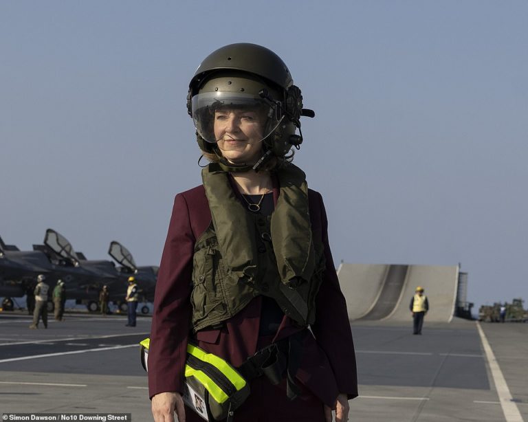 Busy Lizzy meets Big Lizzy: Foreign Secretary Truss lands on HMS Queen Elizabeth