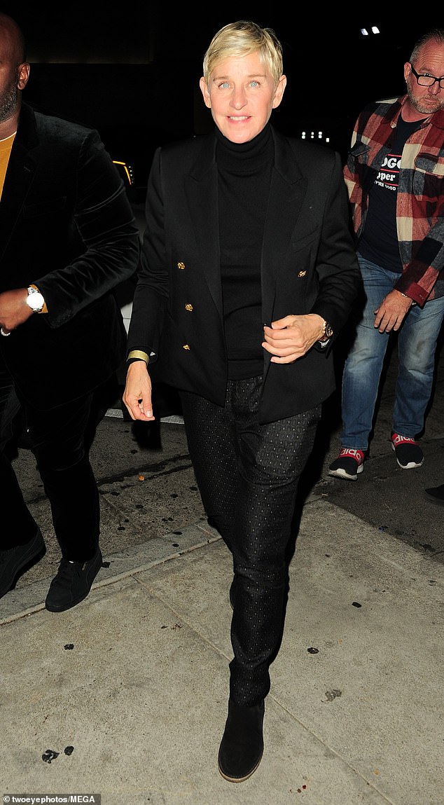 Ellen DeGeneres tags along with friends Kris Jenner and Corey Gamble at Craig's for dinner in LA 1