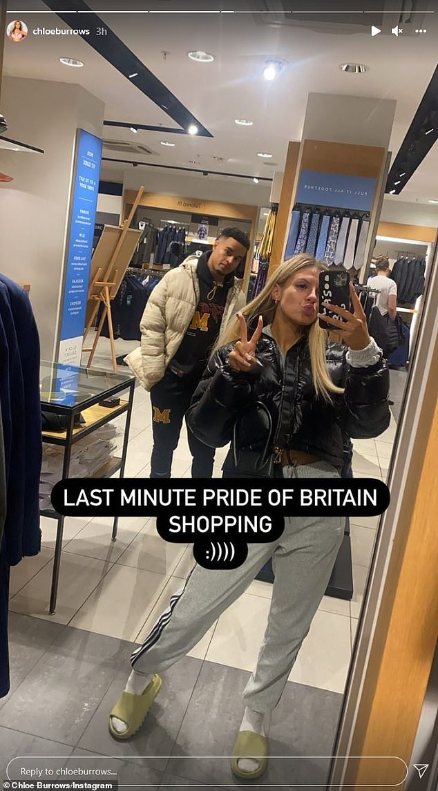 Love Island’s Chloe Burrows and Toby Aromolaran go shopping ahead of the Pride Of Britain Awards