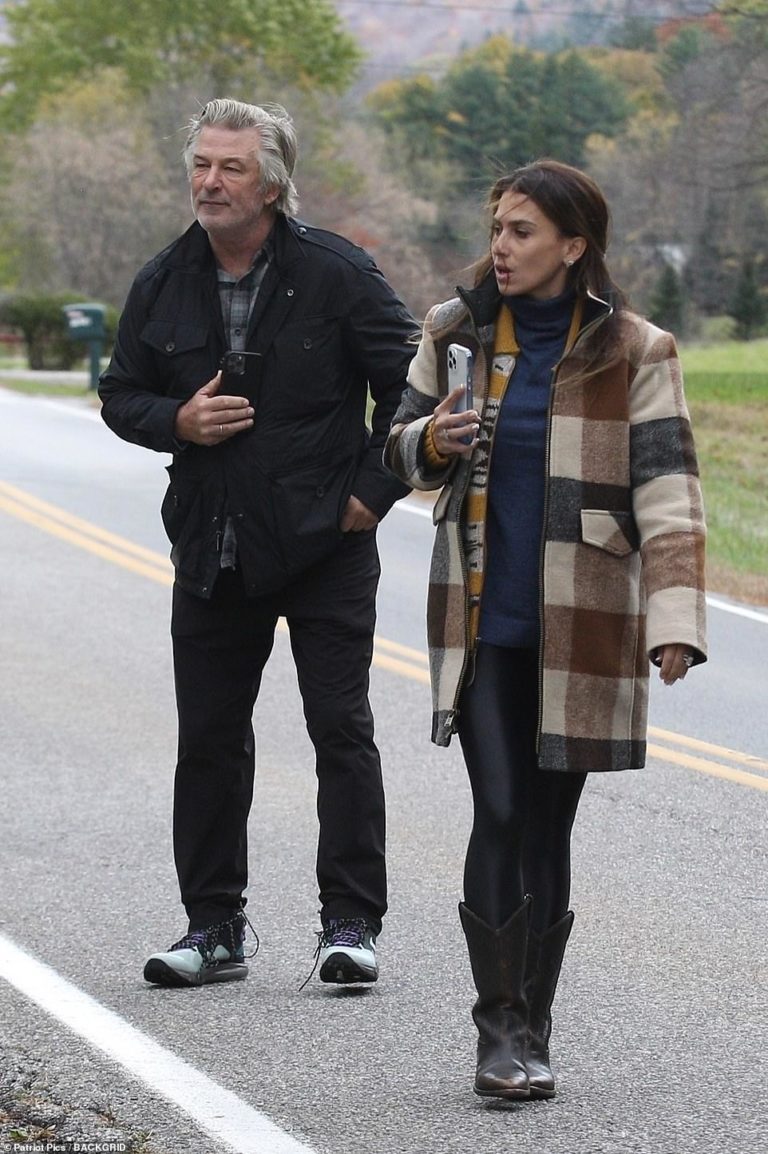 Alec and Hilaria Baldwin talk to photographers after going into hiding in Vermont