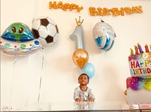 Super Eagles striker Taiwo Awoniyi celebrates son on 1st year birthday 2