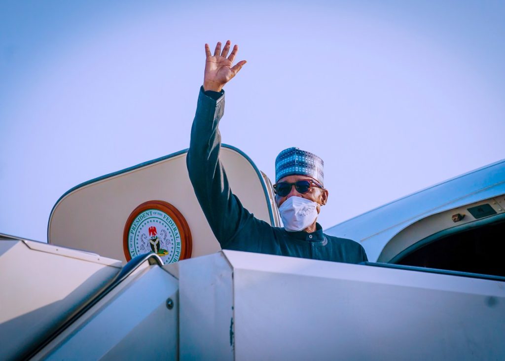 President Buhari departs Abuja for Climate Change Summit in Glasgow and Paris Summit!