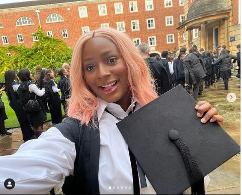 DJ Cuppy shows off matriculation at the University of Oxford