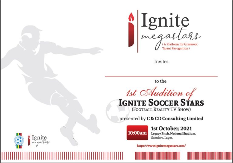 Ignite Megastars Football Talent Hunt kicks off in Lagos