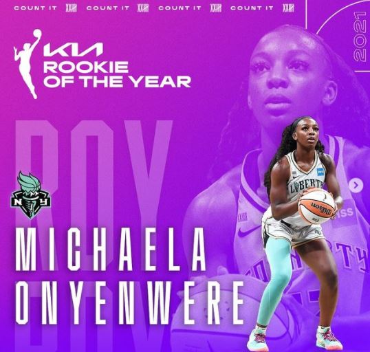 Nigerian-born Michaela Onyenwere emerges winner of 2021 WNBA Rookie of the Year award