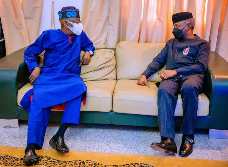 Vice President Yemi Osinbajo meets Bola Tinubu in Abuja (photos)