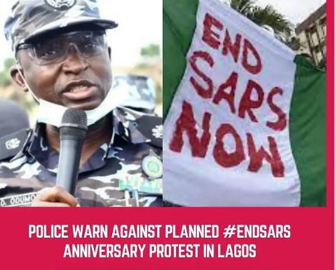 Police warn against planned ENDSARS anniversary protest in Lagos