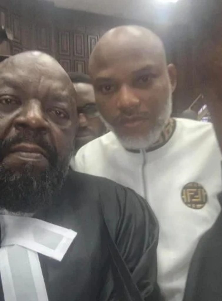 See pictures as Nnamdi Kanu arrives court for trial