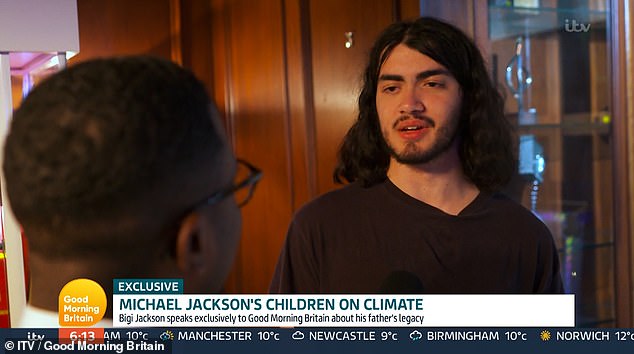 Michael Jackson’s son Blanket, now known as ‘Bigi’, makes rare appearance on Good Morning Britain