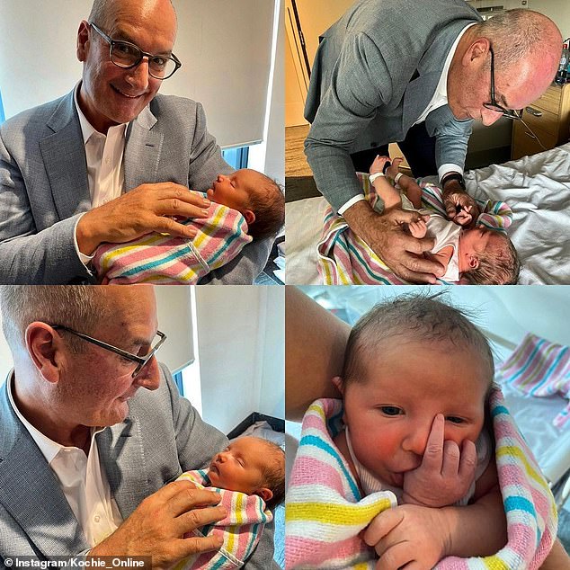 Sunrise host David ‘Kochie’ Koch says it was ‘love at first sight’ meeting his seventh grandchild
